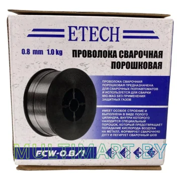 Сварочная проволока ETECH FCW0.8-1 (0.8 мм, 1 кг)